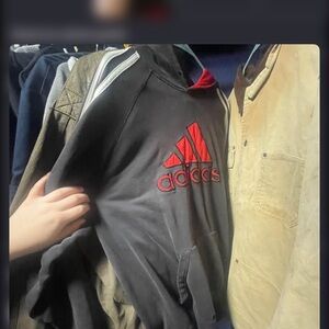 Adidas Red and Black Apparel